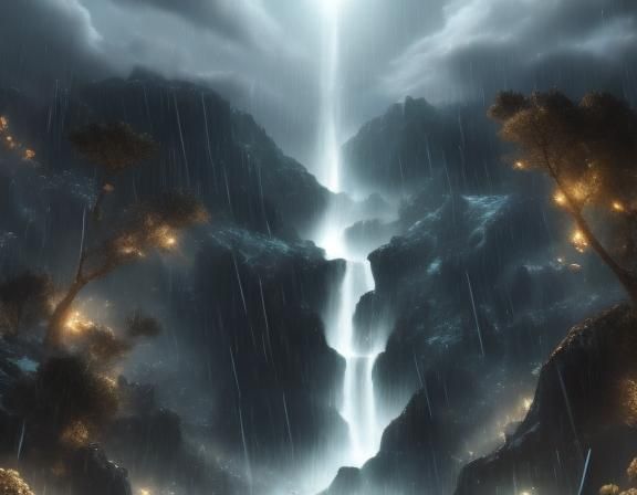 Epic Underwater Biblical Flood Scene in Digital Painting