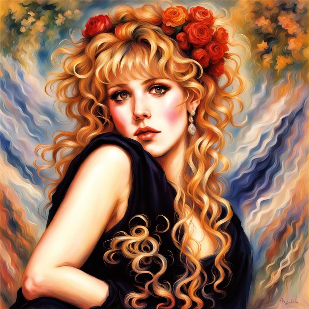 Romantic Anime Portrait of a Singer in Dreamy Style