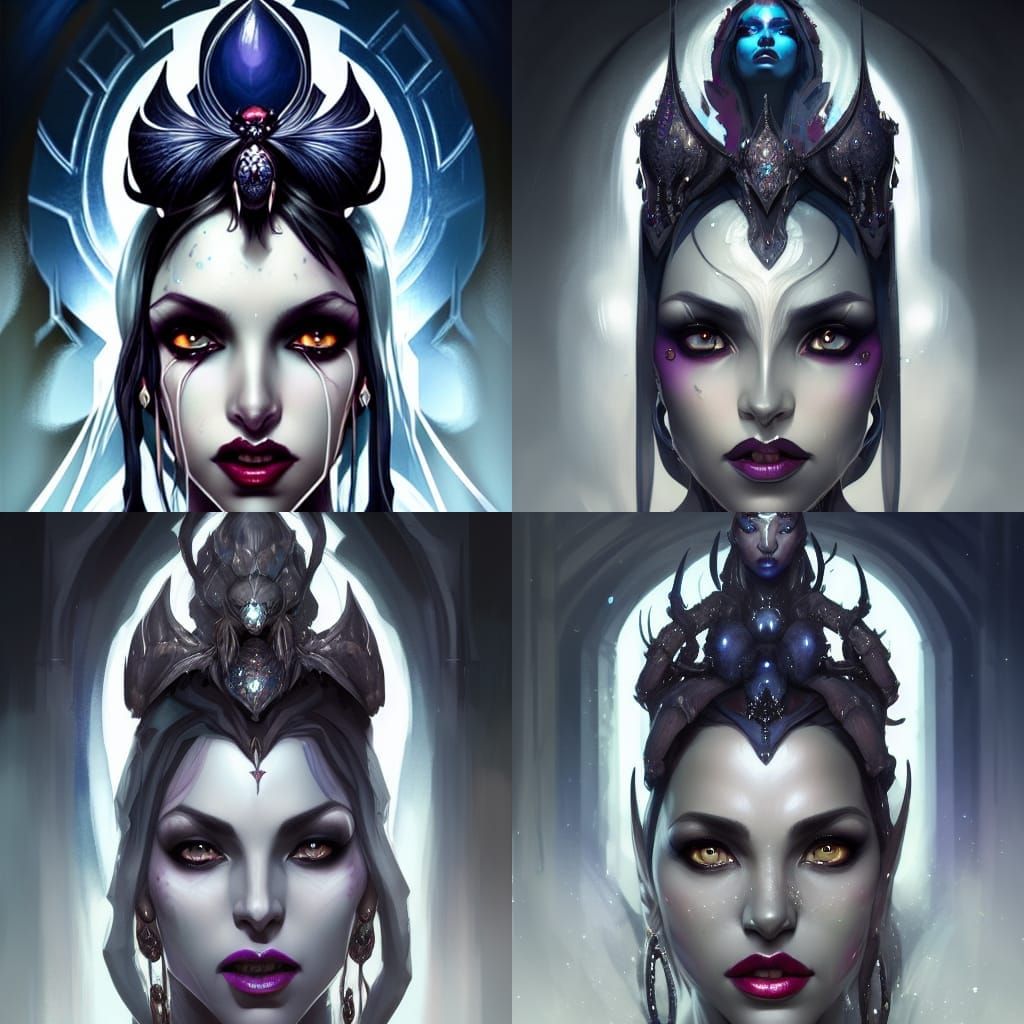Drow Spider Queen Portrait in Unreal Engine Style