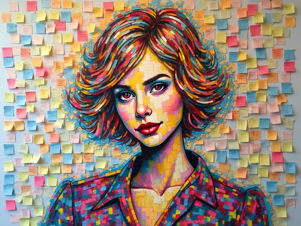 Portrait - Post-It Note Mosaic