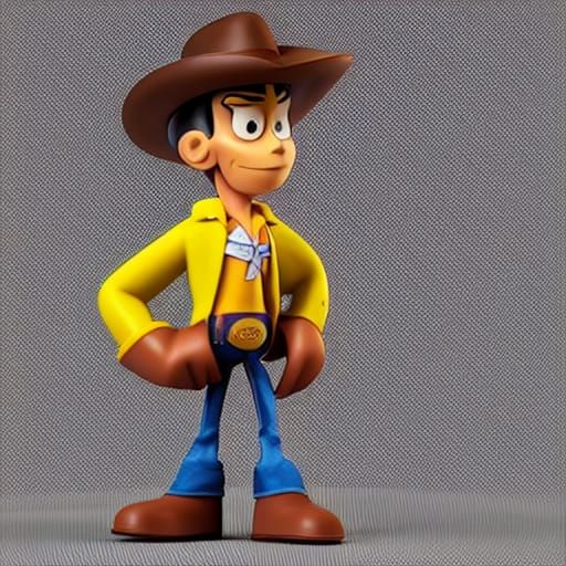 Lucky Luke Reimagined as 3D Digital Art