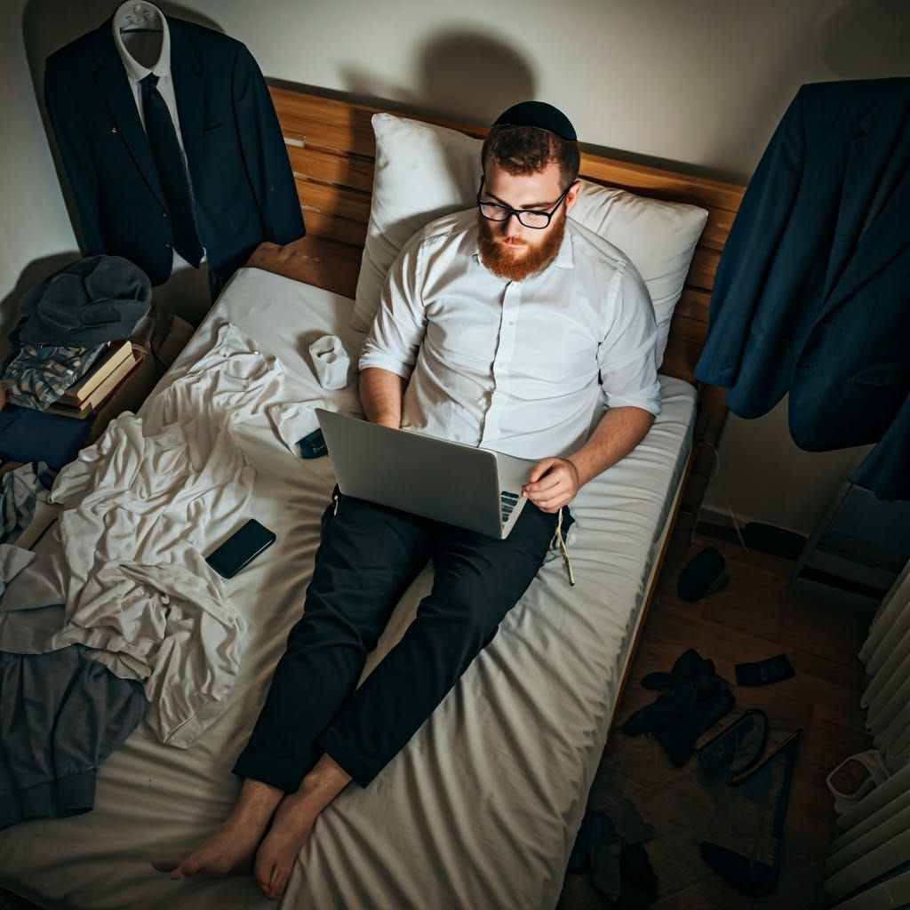 Haredi Youth Struggles with Inner Turmoil in Desolate Room