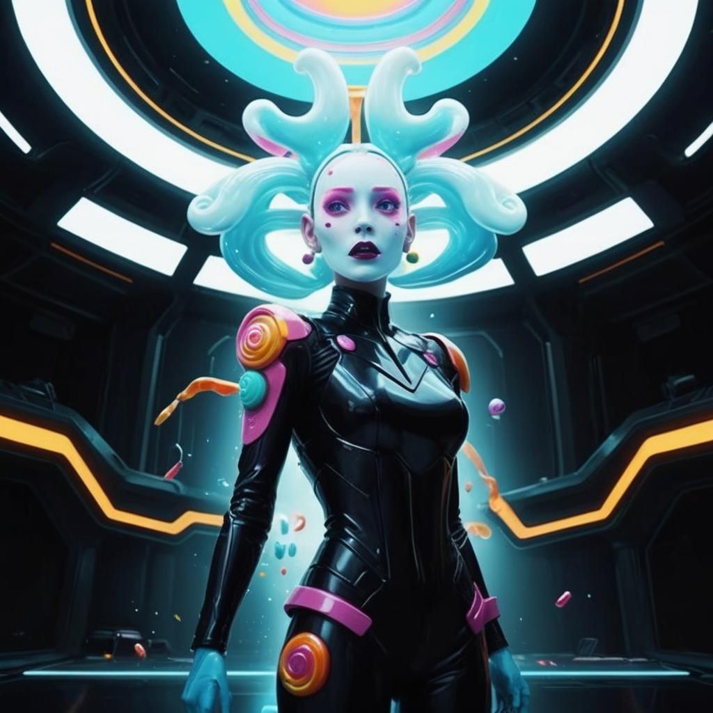 Candy Art Scene from Sci-Fi Movie