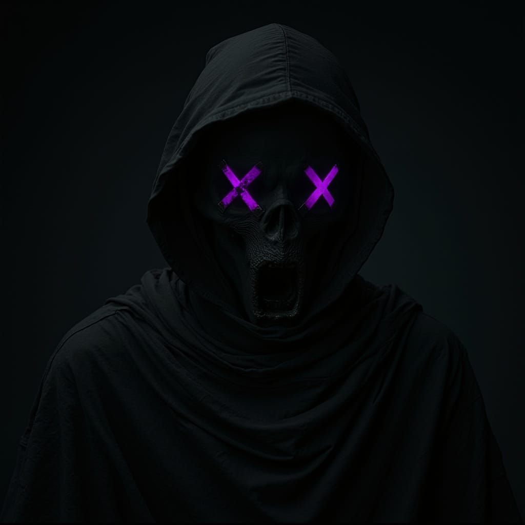 Dark Figure in Dark Fantasy Style on 35mm Film