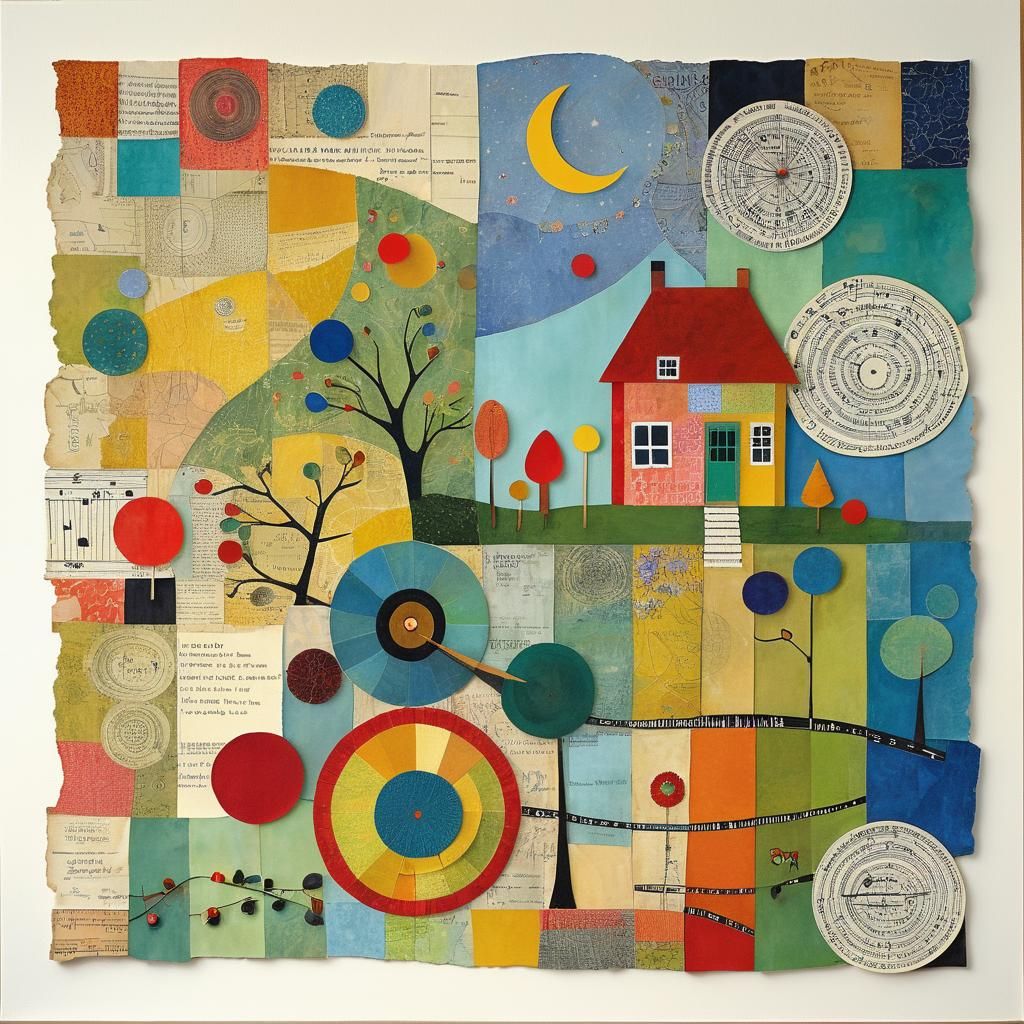 Whimsical Collage Map Unfolds a Personal Journey