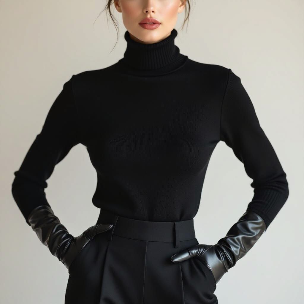 Minimalist Fashion Portrait: All-Black Outfit