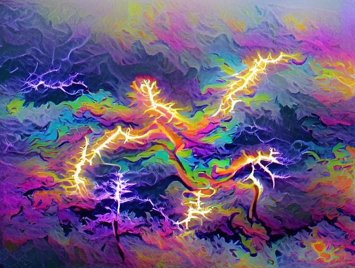 Psychedelic Lightning Storm
