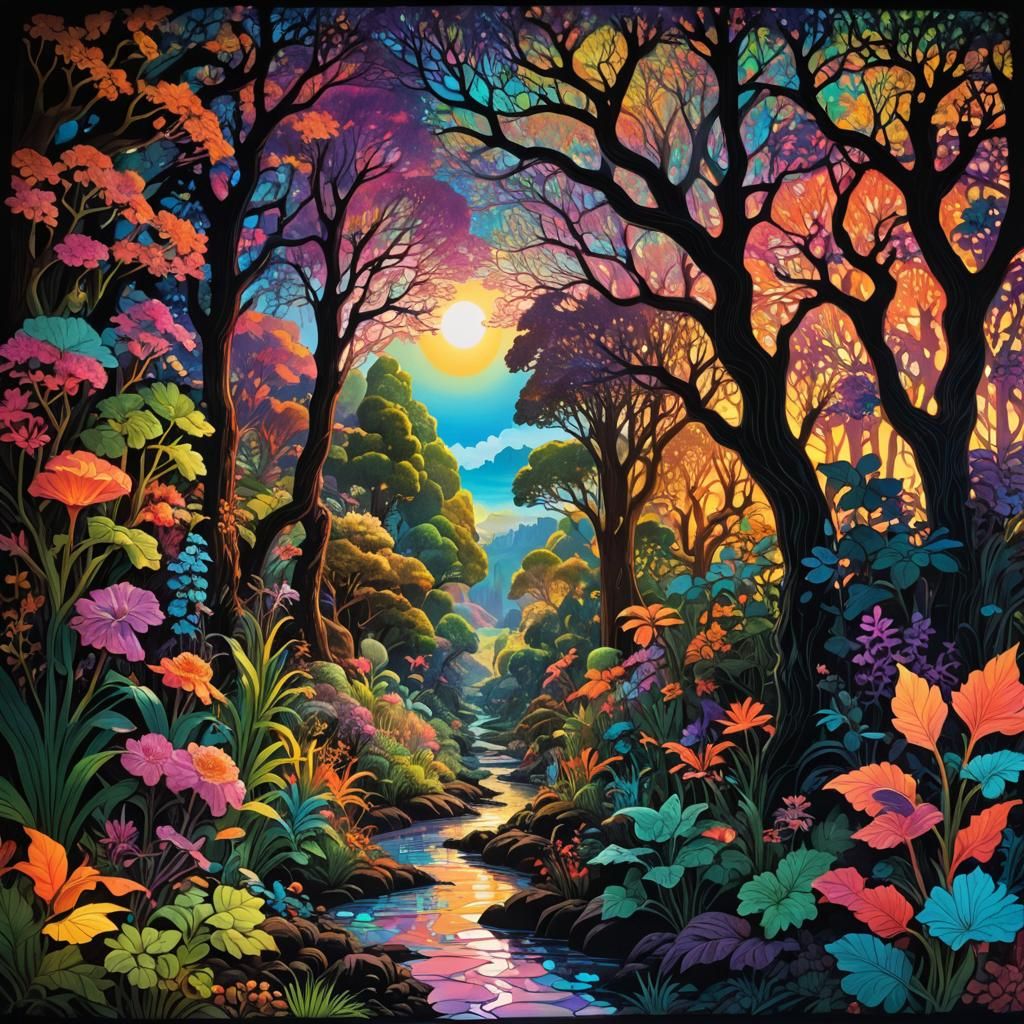 Psychedelic Garden of Eden in Divinity Style