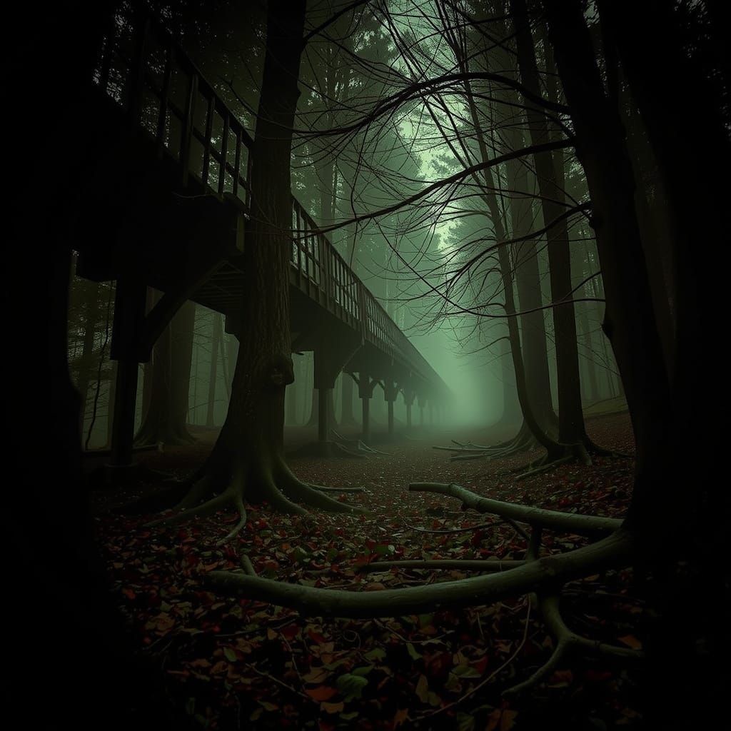 Vibrant Red Abstract Forms Twisting and Swirling