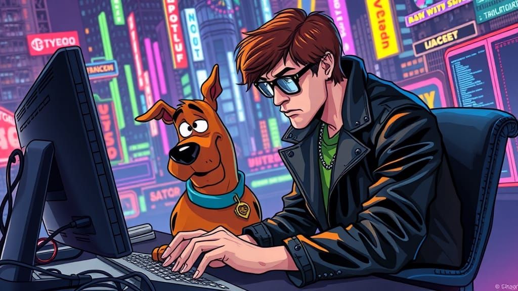 Shaggy and Scooby-Doo: Cyberpunk Hackers