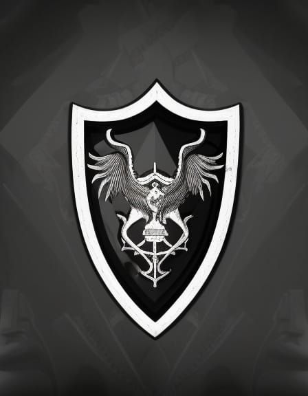 Antique Coat of Arms: Mountain Goat and Sword