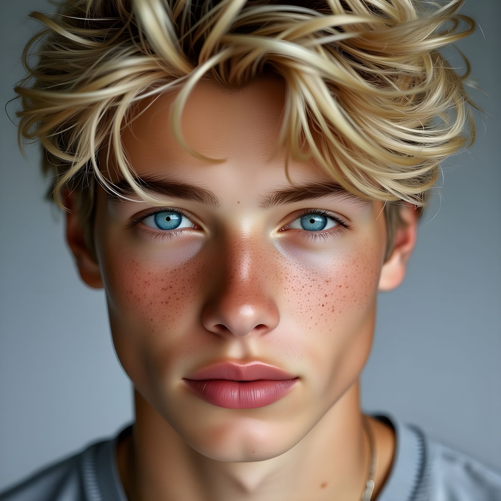 Striking Close-Up Portrait of a Young Man