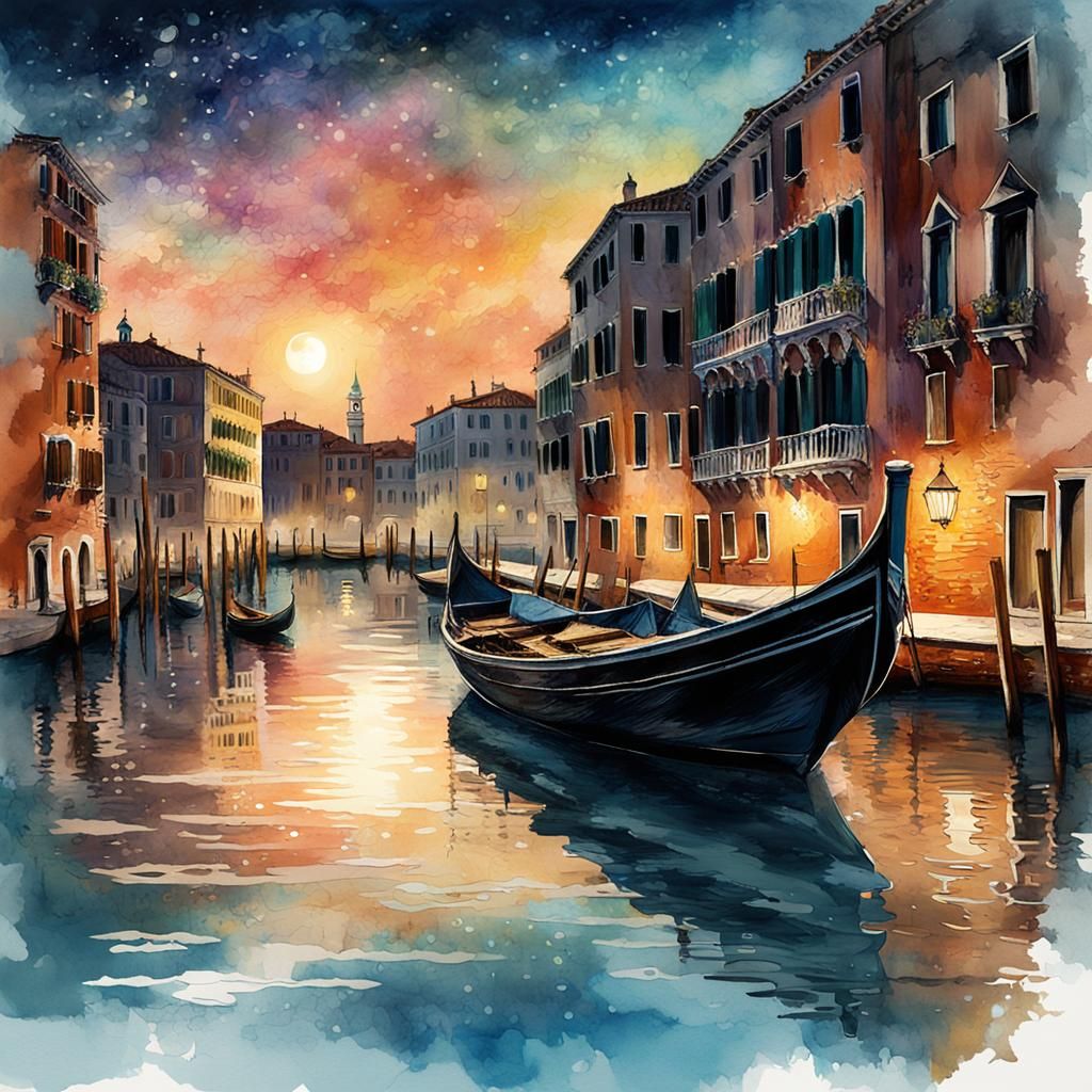 Venice at night