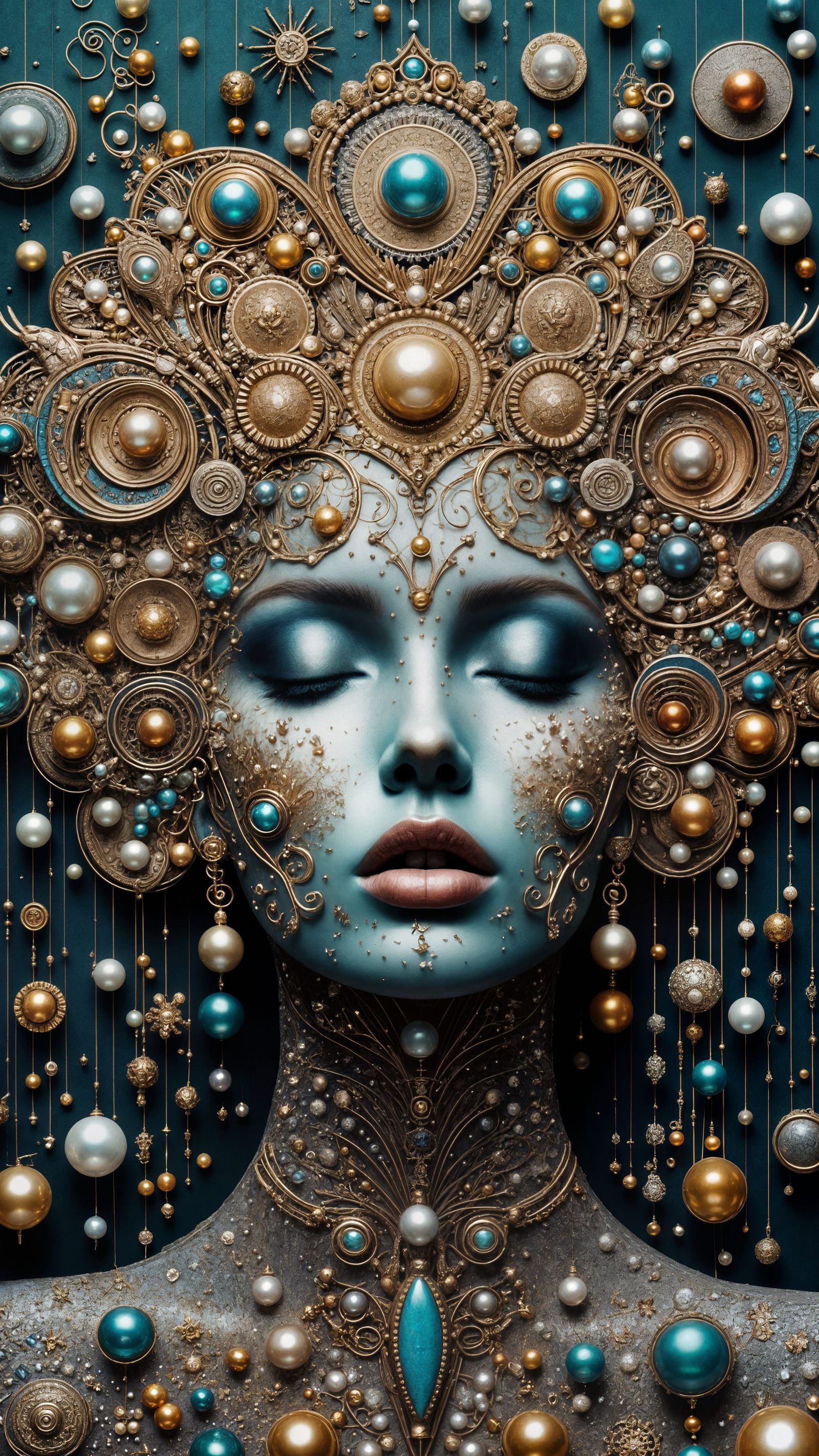 Baroque Cyber Metamorphosis in Earthy Filigree