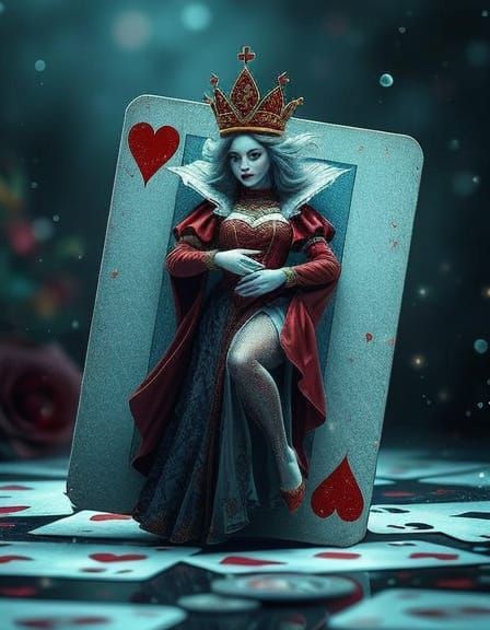 Queen of Hearts 4D Portrait with Volumetric Lighting