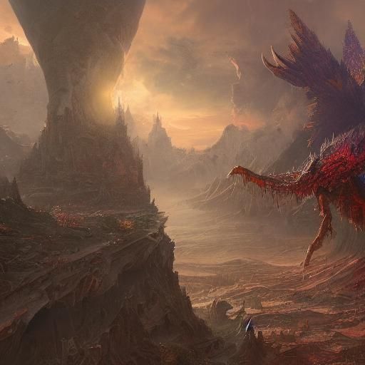 Fantastical Matte Painting of Number 666