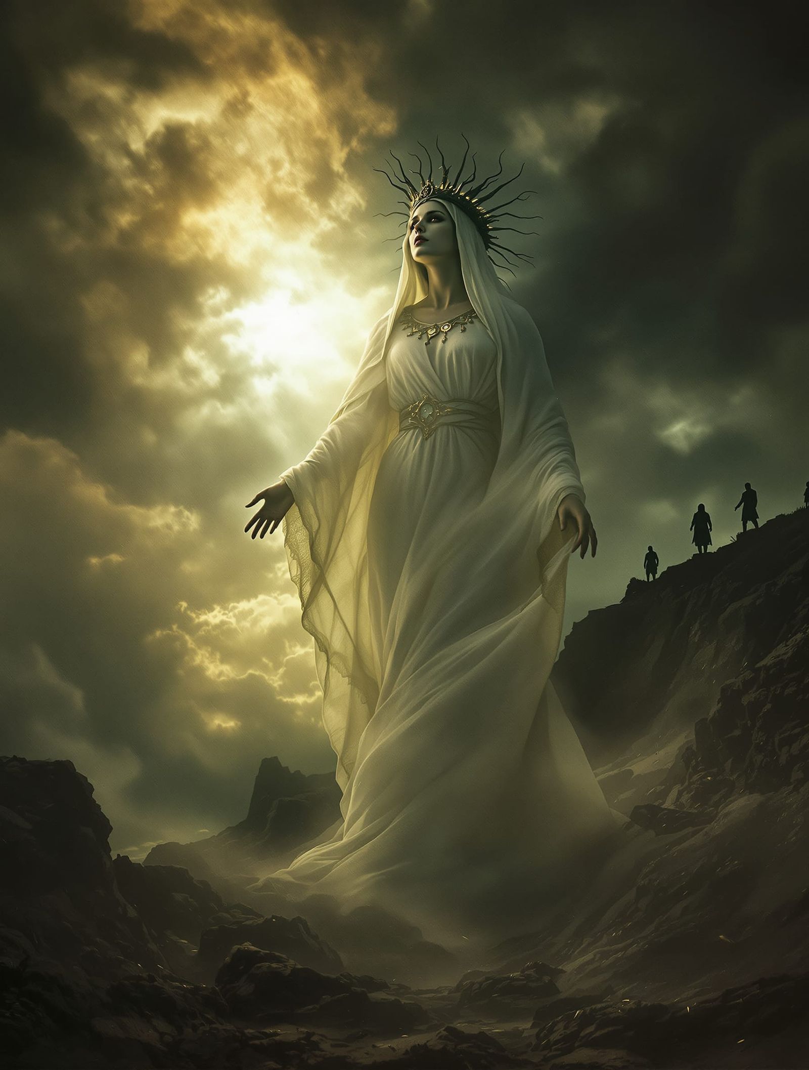 Divine Feminine Aura in Eerie Medjugorje Landscape