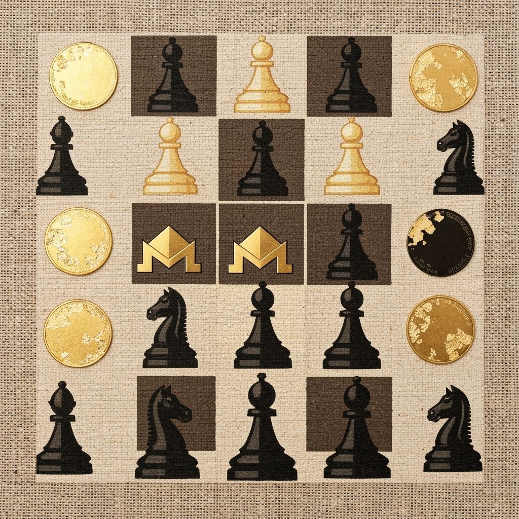 Magical Monero Coins in Coinpunk Style