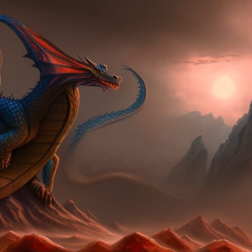 Detailed Dragon Matte Painting in Unreal Engine