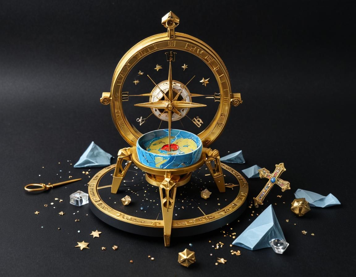 Golden Hourglass with Earth and Blood, Pop Art