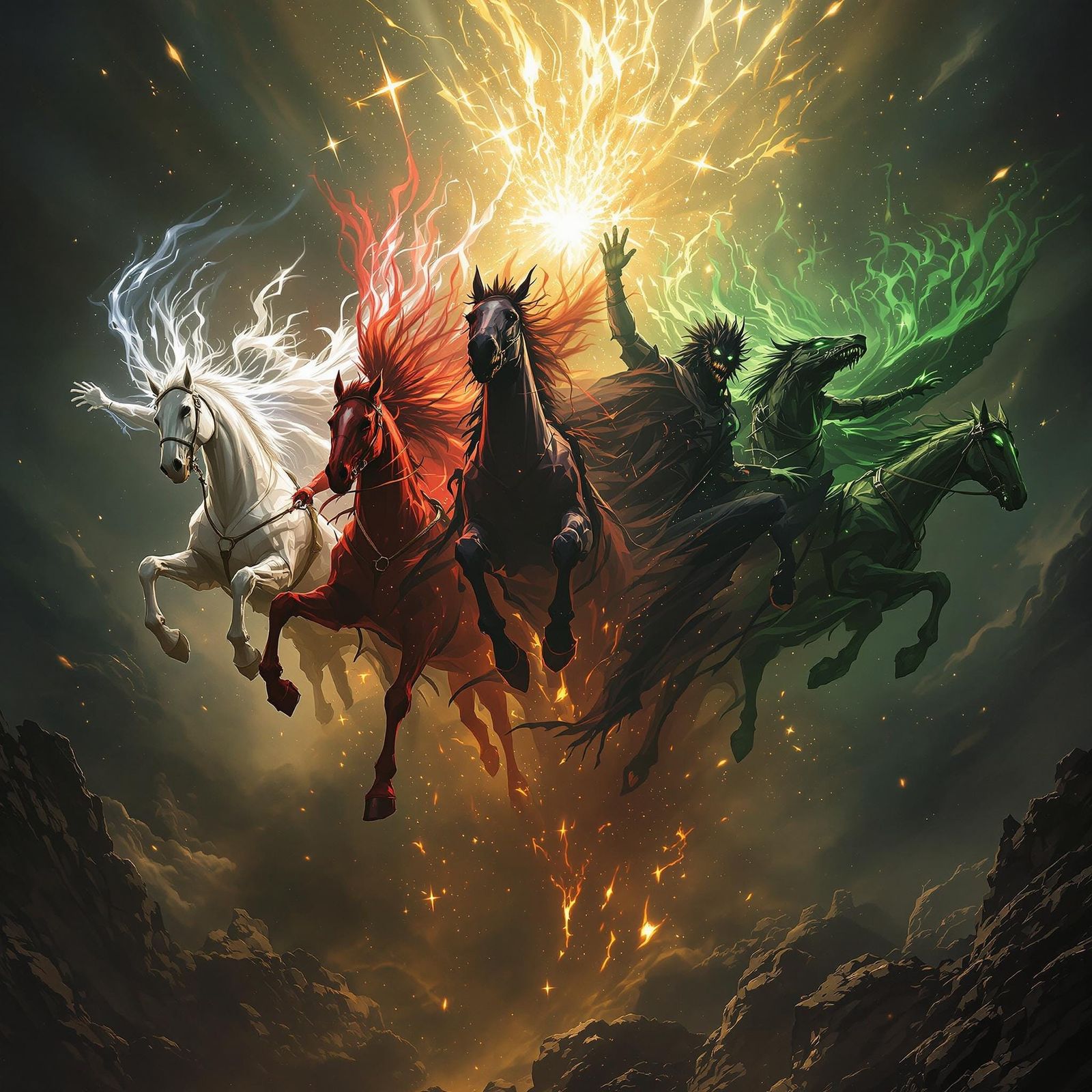 Epic Image of Revelation's Four Horsemen