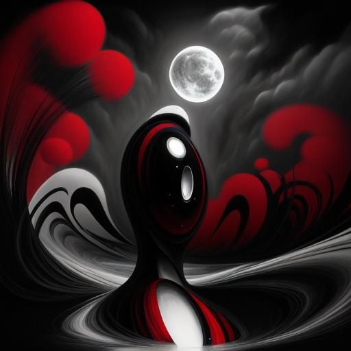 Abstract World in Black and White Surrealism