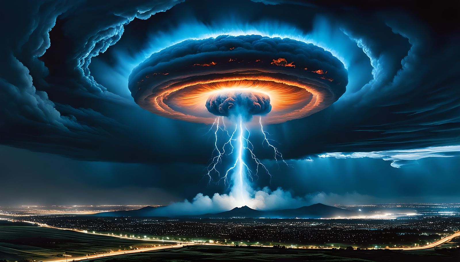 Alien Entity Emerges from Plasma Cloud in Hyperrealism