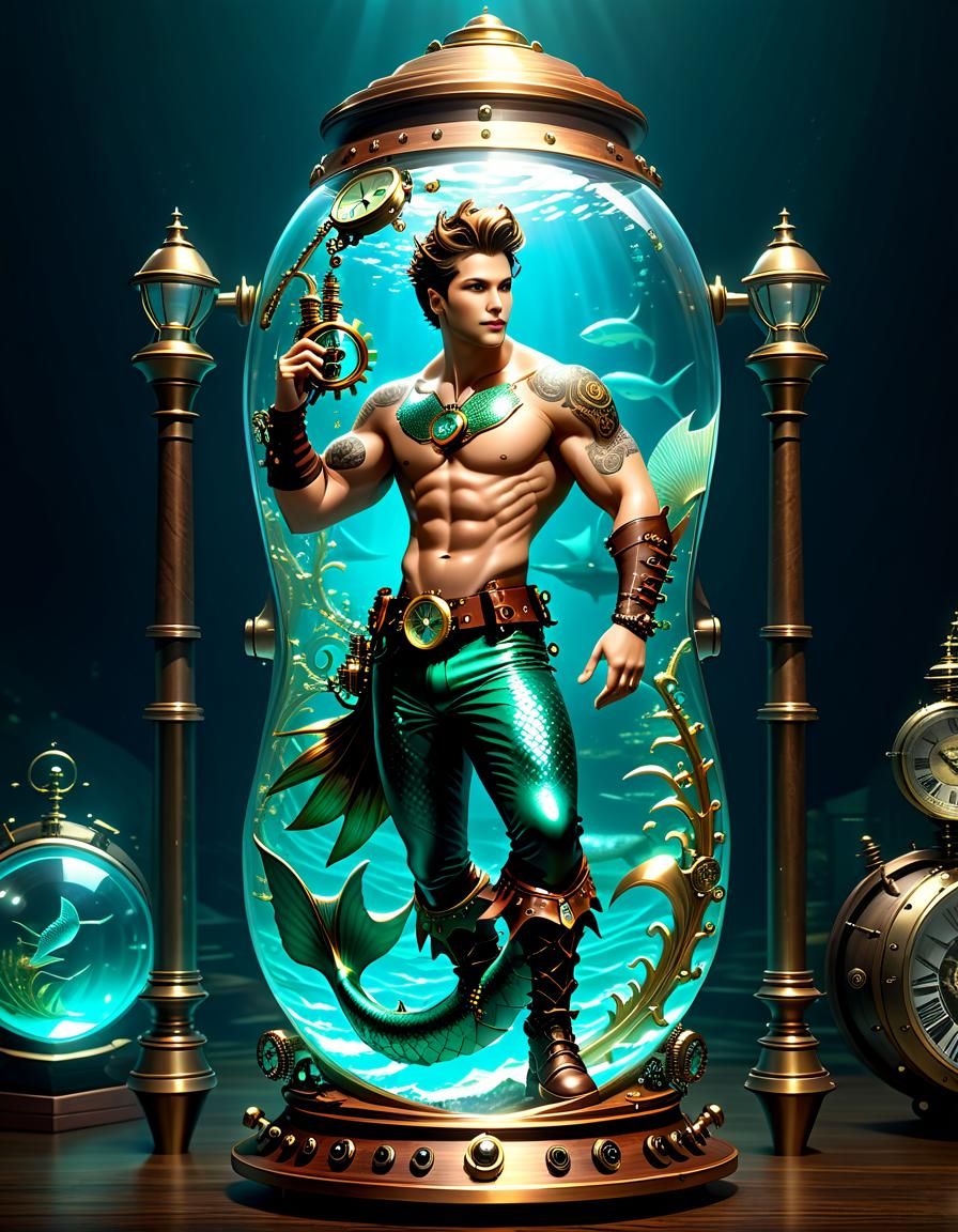Steampunk merman