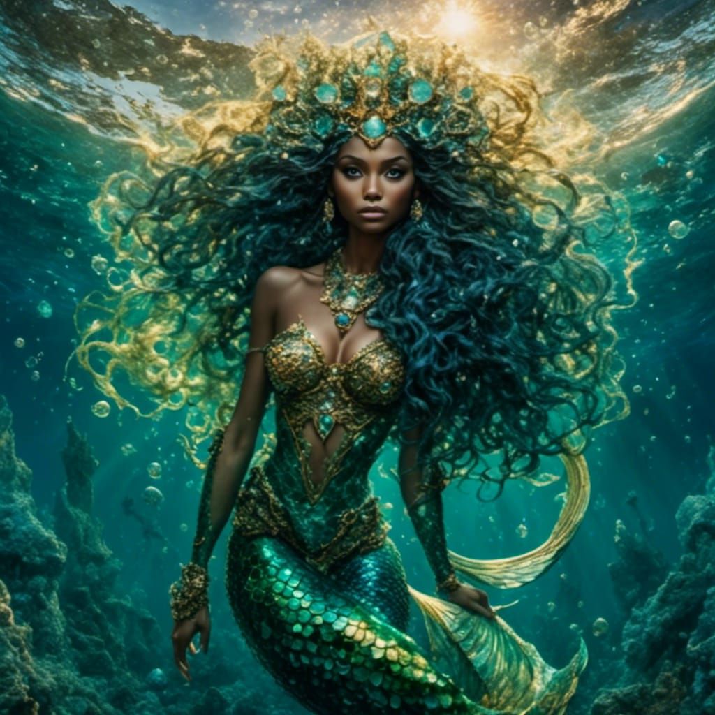Beautiful Mermaids in a Gothic Dark Fantasy Ocean