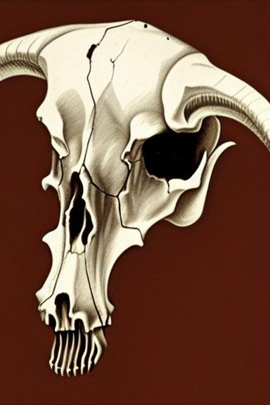 Goat Skull: Prehistoriccore Front View