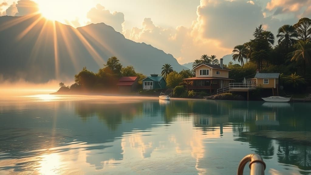 Dreamy Island Paradise in Soft Focus