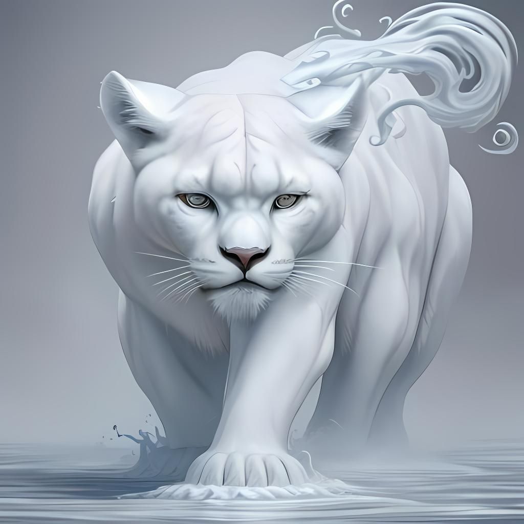 DreamShaper v8 #006   -  Albino Cougar