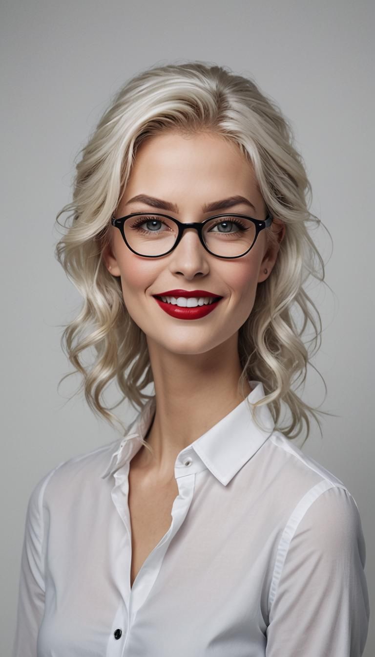 Glamorous Digital Matte Painting of a Platinum Blonde Woman