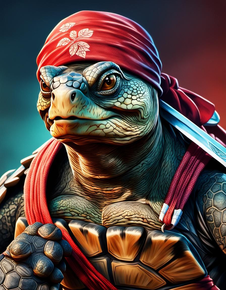 Ninja Turtle Digital Art in Graffiti Style