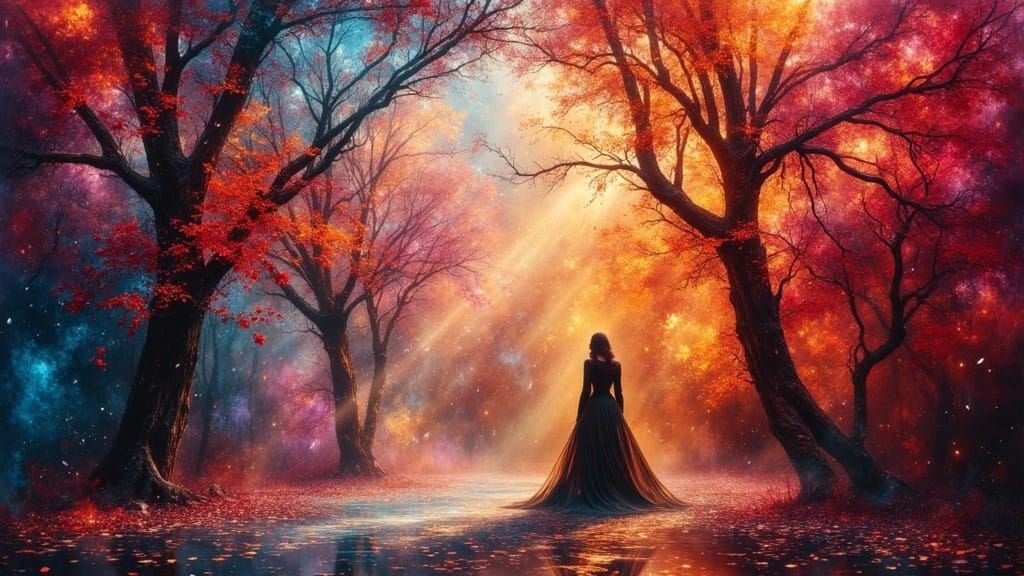 Fantasy Landscape in Oil Painting Style