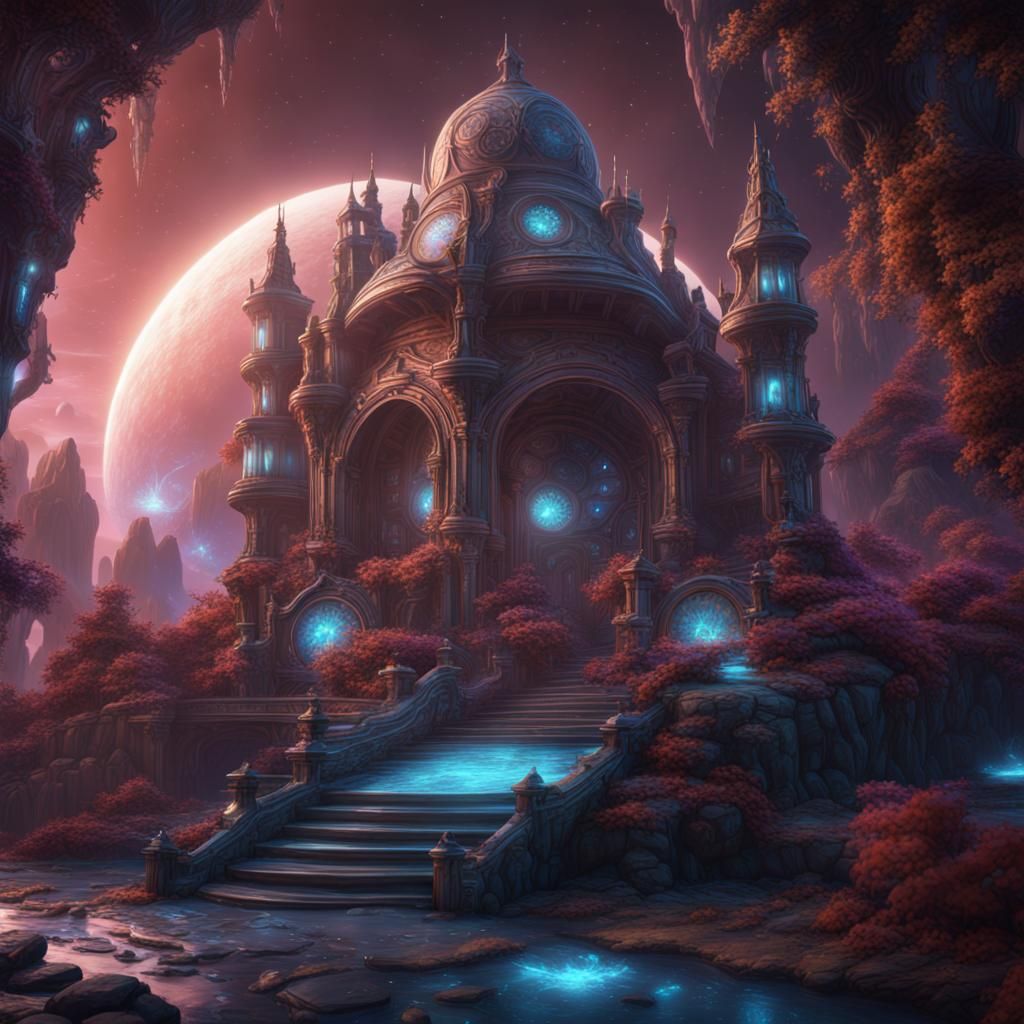 Cosmic Cosmetic Fantasy Concept Art in Deep Color