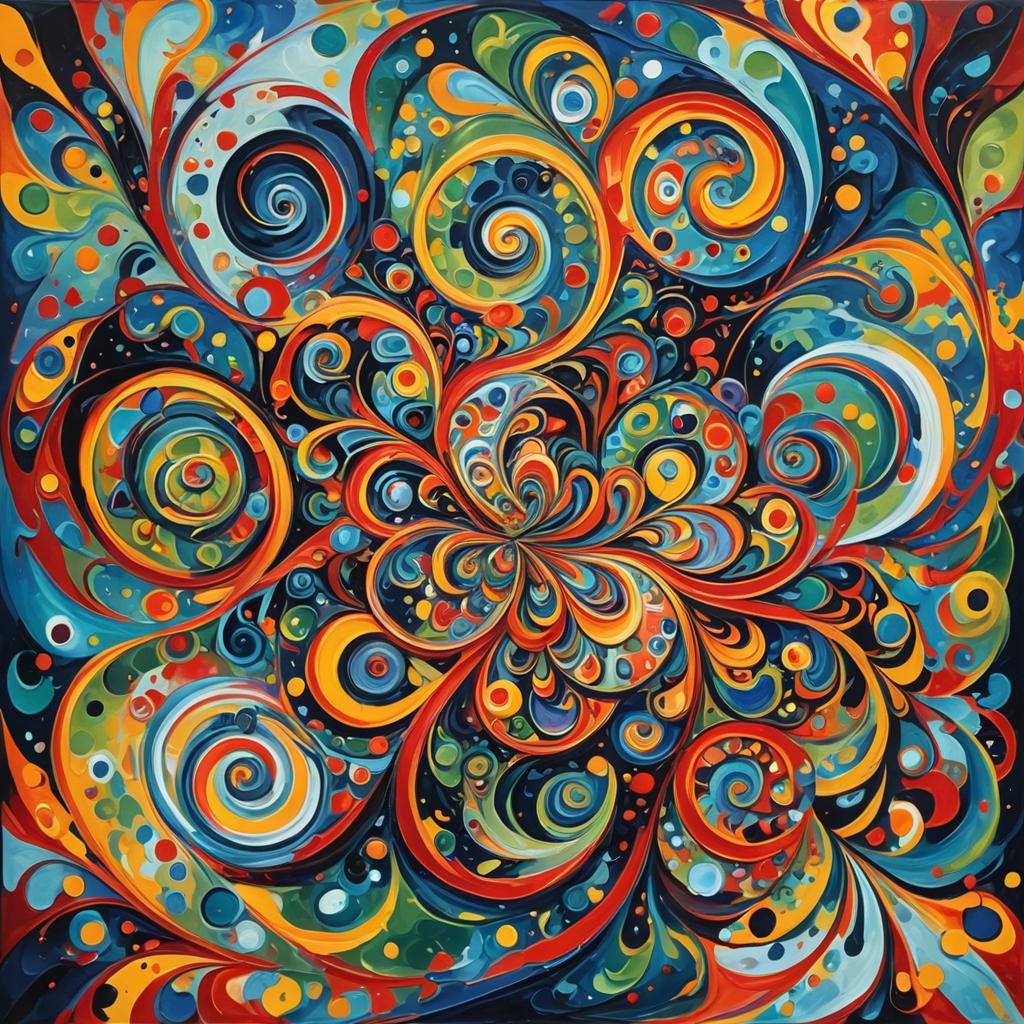 Surreal Gouache: Kaleidoscope of Time in Impasto