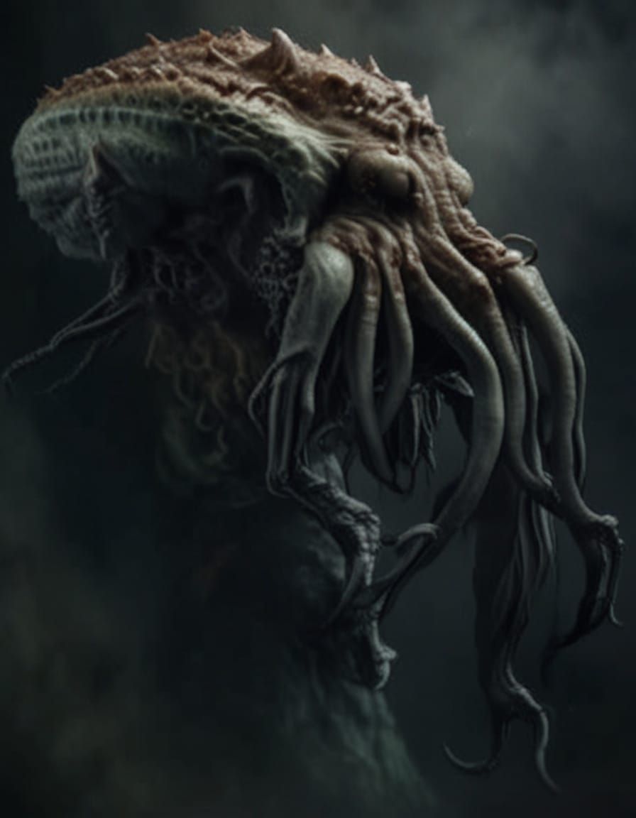 Photorealistic Cthulhu Sleeping in R'lyeh