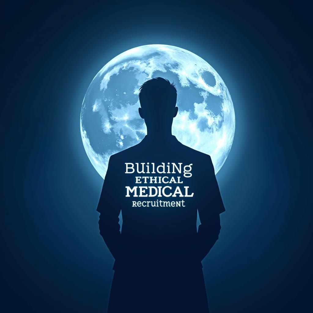 MoonHire Social Media Graphic With Blue Gradient and Moon