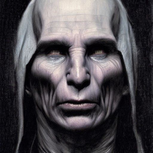 Voldemort Portrait in Ultra Realistic Horror Style
