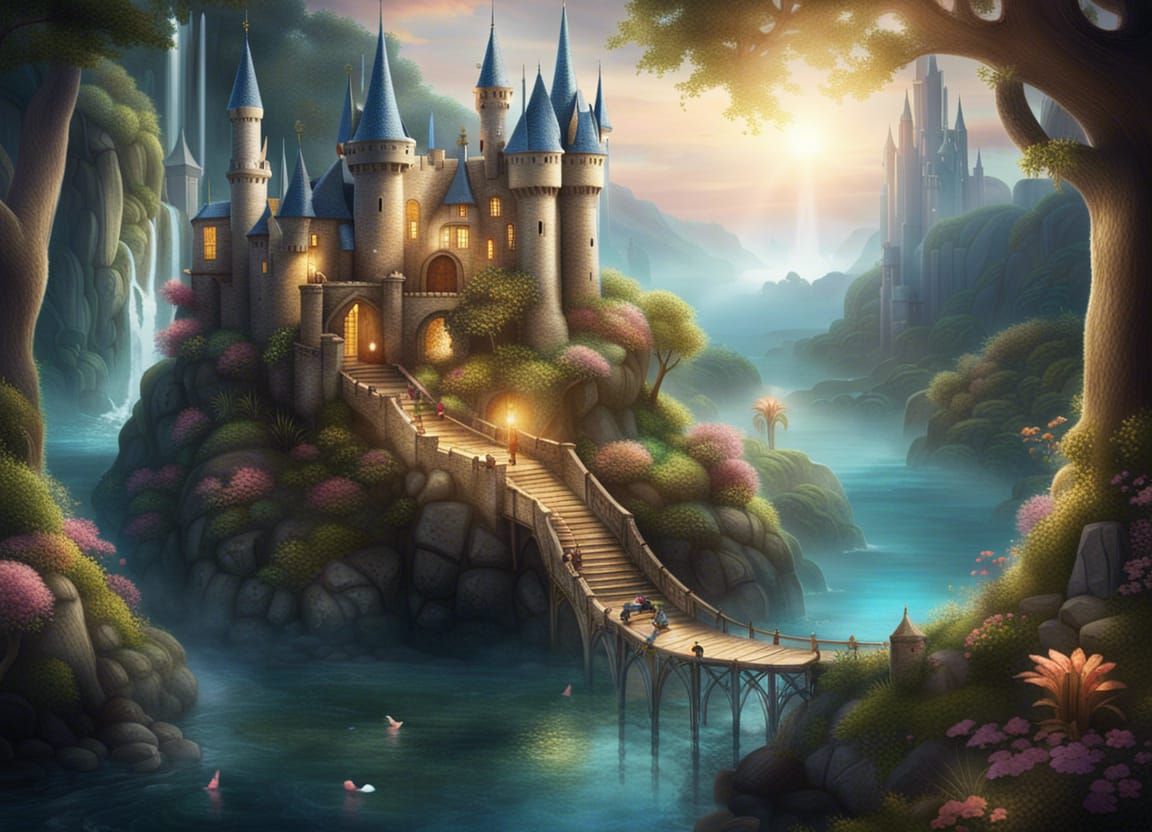 Enchanted Fairy Tale Realm of Mythical Creatures