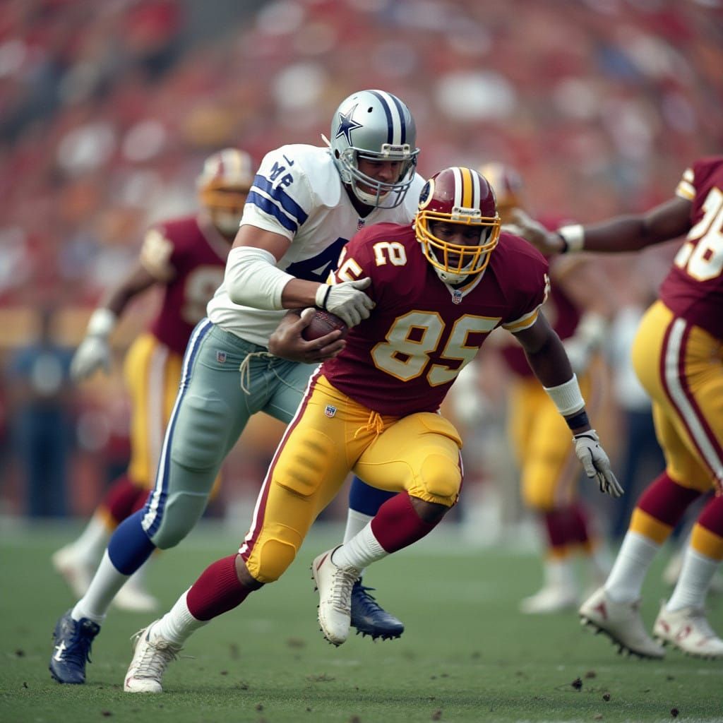 Action-Packed American Football in a Thrilling Gridiron Mome...