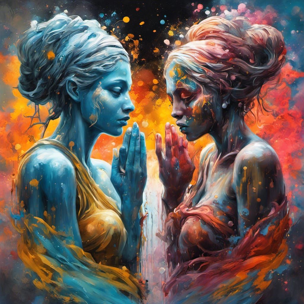 Goddesses of Winter and Spring in Graffiti Art