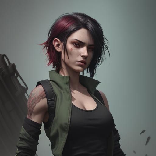 DnD Fighter with Shortswords in Detailed Matte Painting