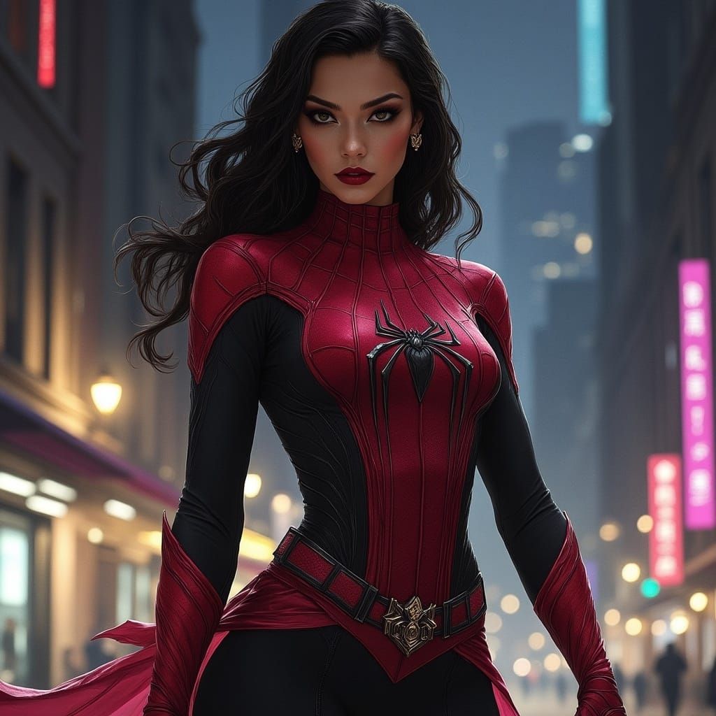 Dark Magic Urban Spider Superheroine