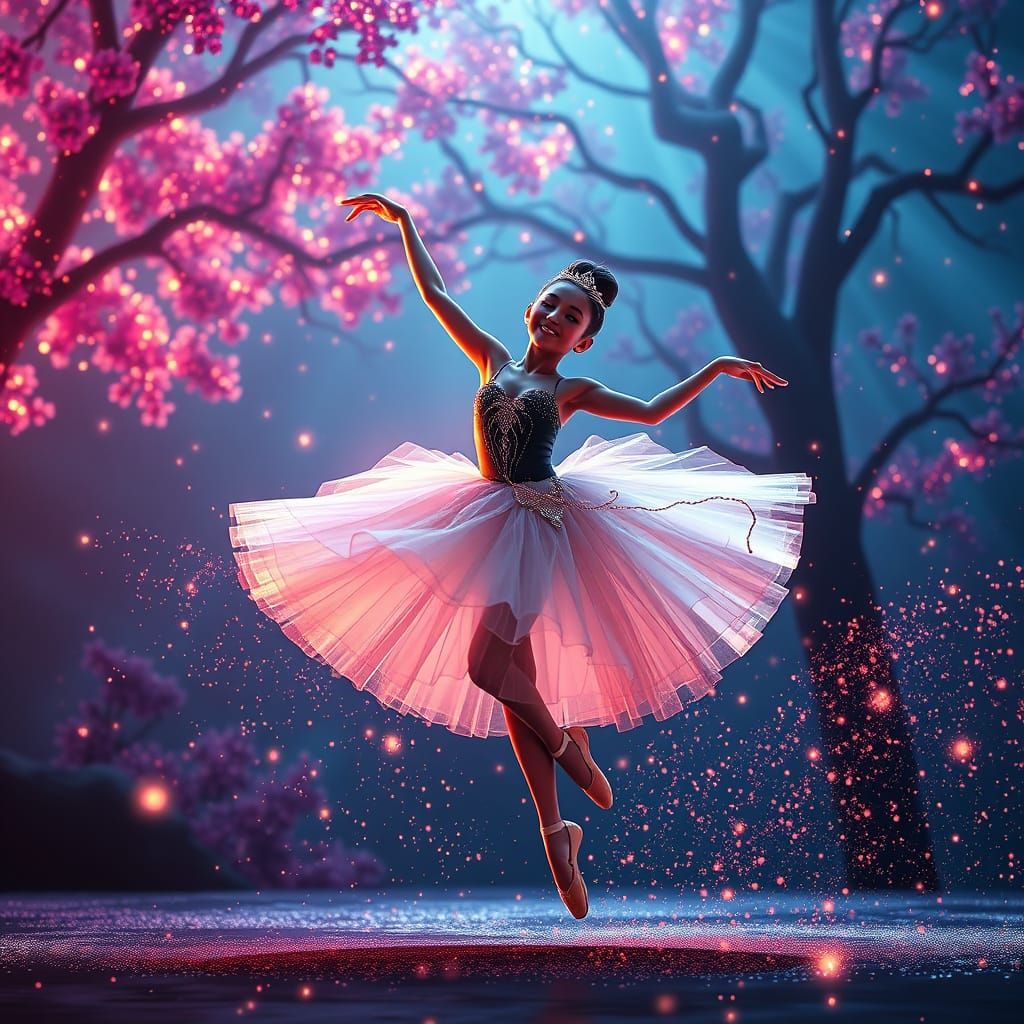 sparkly spinning ballerina.