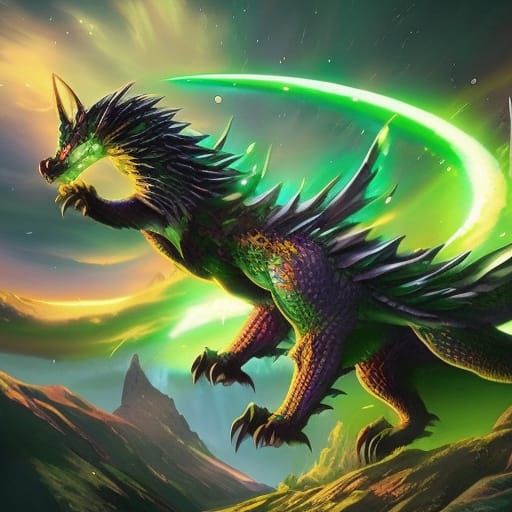 Polar Bear Dragon Rider in Anime Style