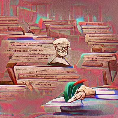 AI Interpretation of Academia in Classic Style