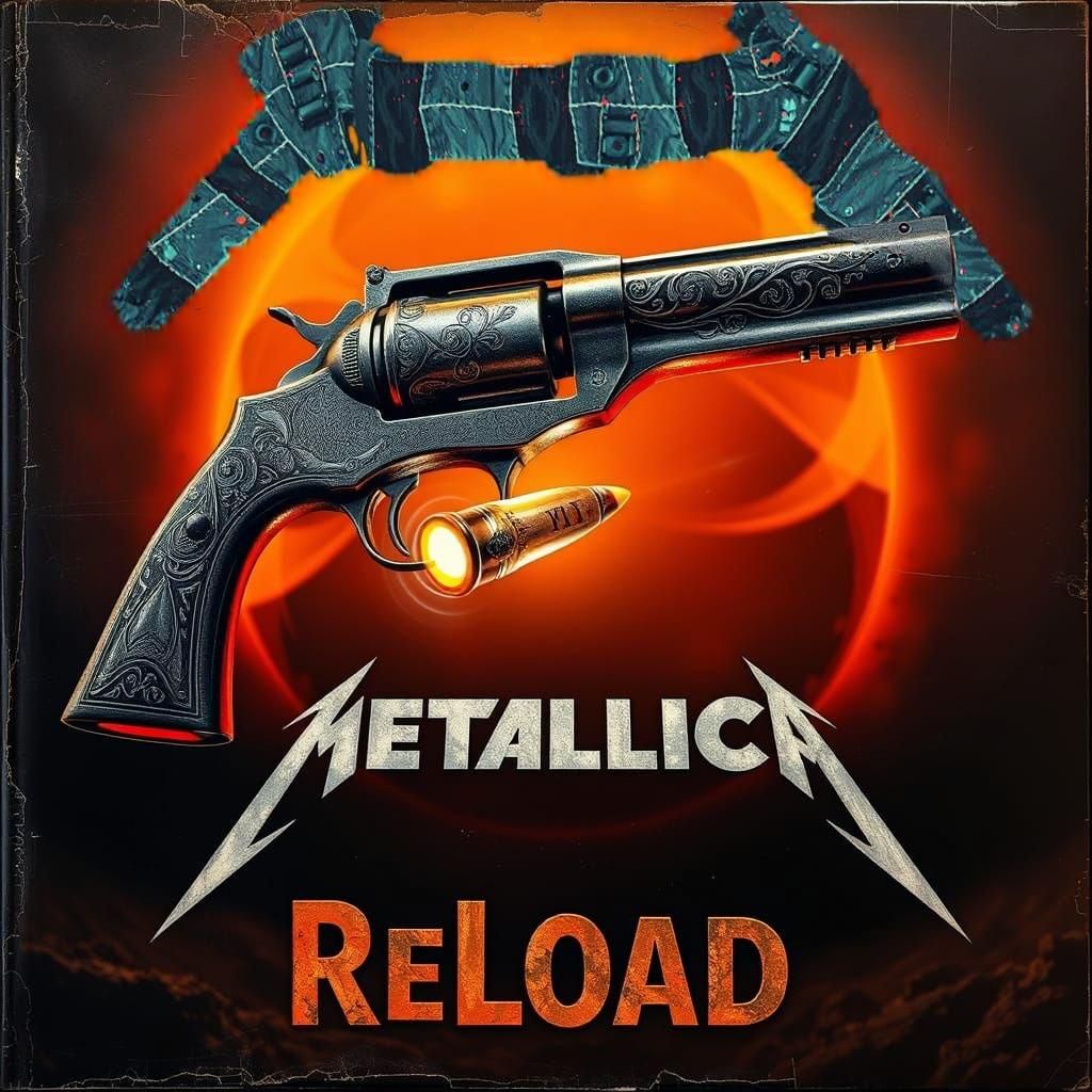 Metallica ReLoad Album Cover Art in Detailed Matte Painting