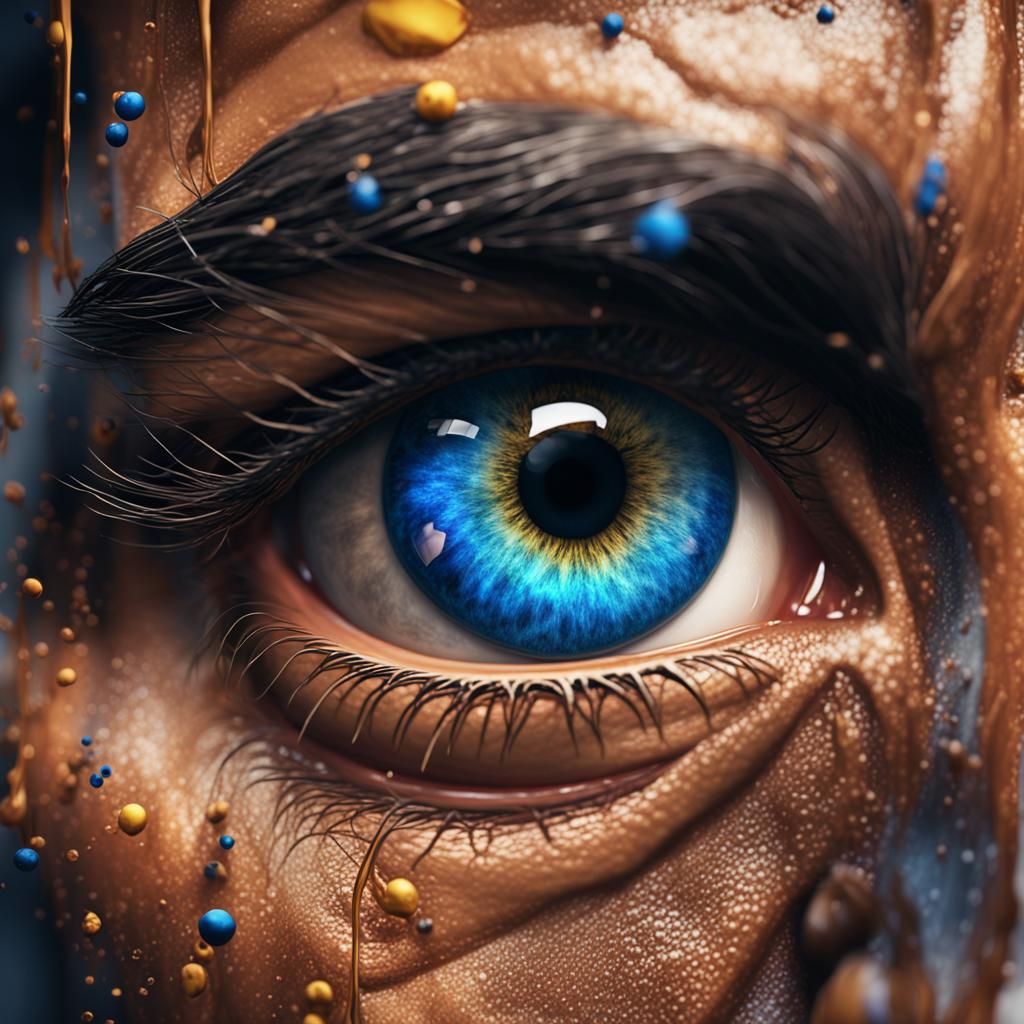 Detailed Close-Up of Clark Kent's Eyes